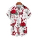 thumbnail image 4 of Blusa y camisa de manga corta con cuello vuelto para hombre, blusa informal de moda con cuello vuelto, blusa estampada de manga corta con botones, blusa de poliéster para hombre, 4 of 6