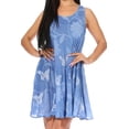 thumbnail image 1 of Sakkas Marta Women's Casual Summer Tie Dye Flowy Boho Maxi Sleeveless Dress Loose - 362108-Blue - One Size, 1 of 5