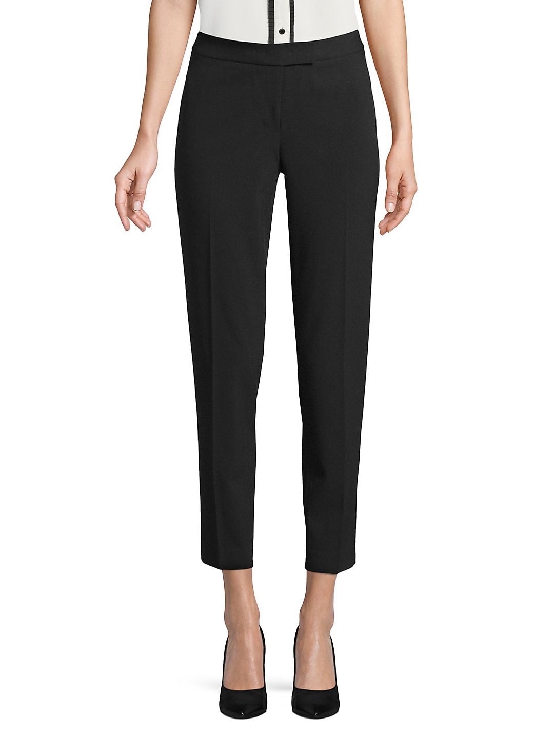 ANNE KLEIN Womens Black Cropped Pants Size: 8 - Walmart.com