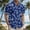 Navy, variant on Men's Hawaiian Shirts Trendy Palm Tree Printed Short Sleeve Button Down Shirt Summer Tropical Beach Vacation Shirts Big and Tall White XXXXL