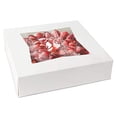 thumbnail image 6 of [25 Pack] Bakery / Pie Box with Window 10x10x2.5" - White Cardboard Packaging for Cupcake, Cookies and Pastry, Restaurant Containers And Personalized Favors, 6 of 8