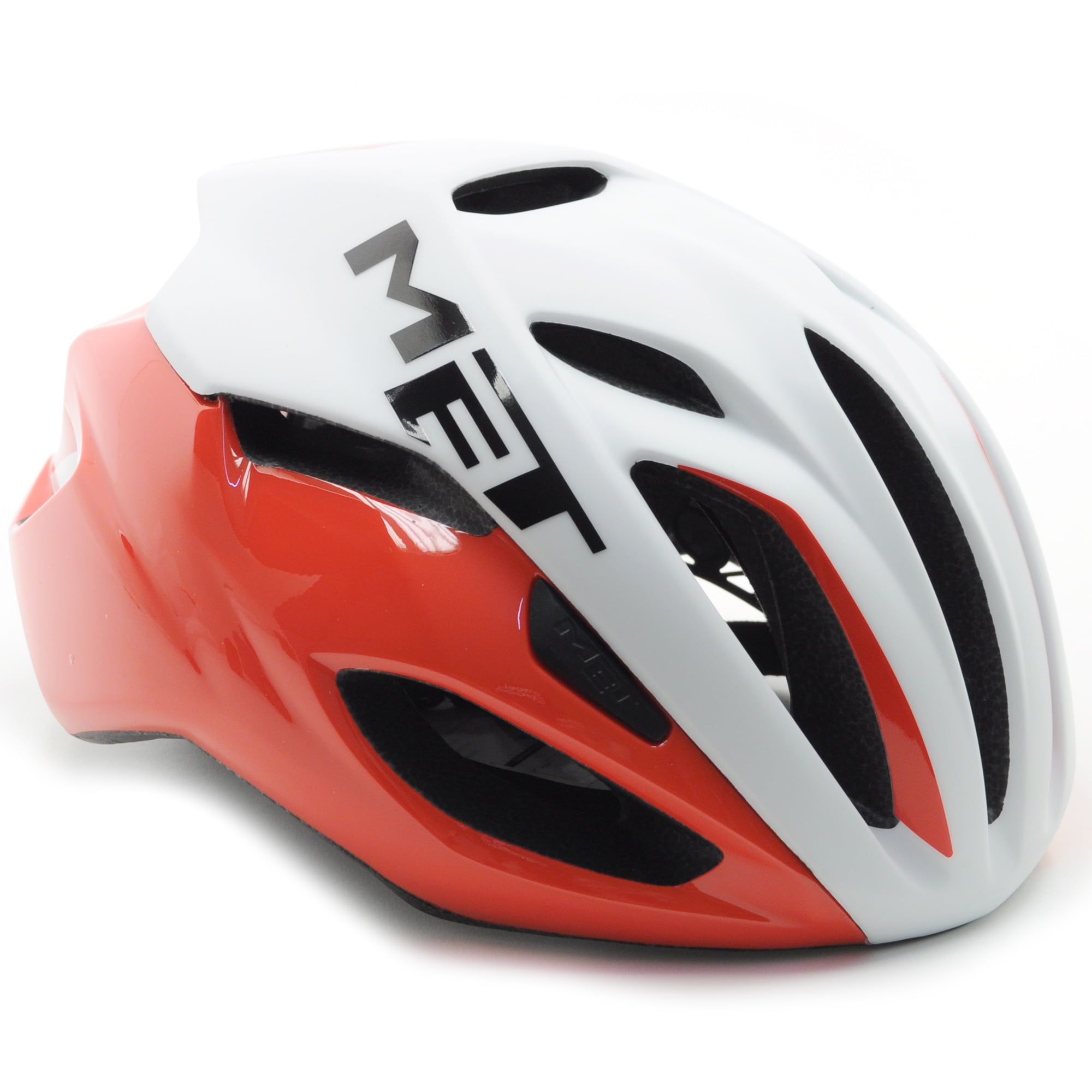 MET Rivale Road Bike Helmet // Red/White // Medium