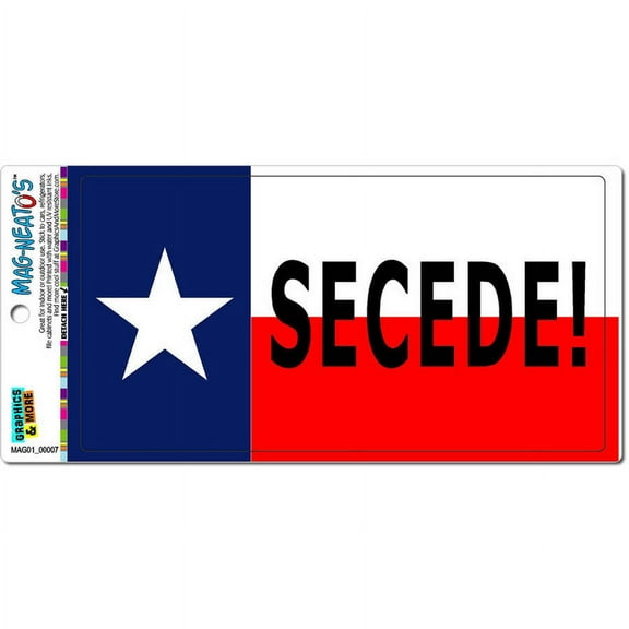 Texas Flag Secede Automotive Car Refrigerator Locker Vinyl Magnet