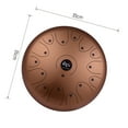 thumbnail image 3 of Tambor de percusión Irfora Profesional 14 pulgadas 15-Tone Steel Tongue Drum Hand Pan Drum C Llave Instrumento de percusión con mazo de tambor Bolsa de transporte Irfora Tambor de percusión, 3 of 7