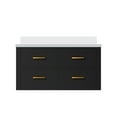 thumbnail image 3 of Castor 36 in W Black Single Bath Vanity and White Quartz Top, 3 of 11