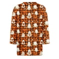 thumbnail image 5 of Halloween Shirts for Women 3/4 Sleeve Casual Tunic Tops Funny Bat,Ghost,Pumpkin Printed Costume Holiday Blouses Saffron 3XL, 5 of 5