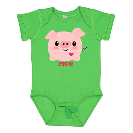 

Inktastic Kawaii I Love Pigs Gift Baby Boy or Baby Girl Bodysuit
