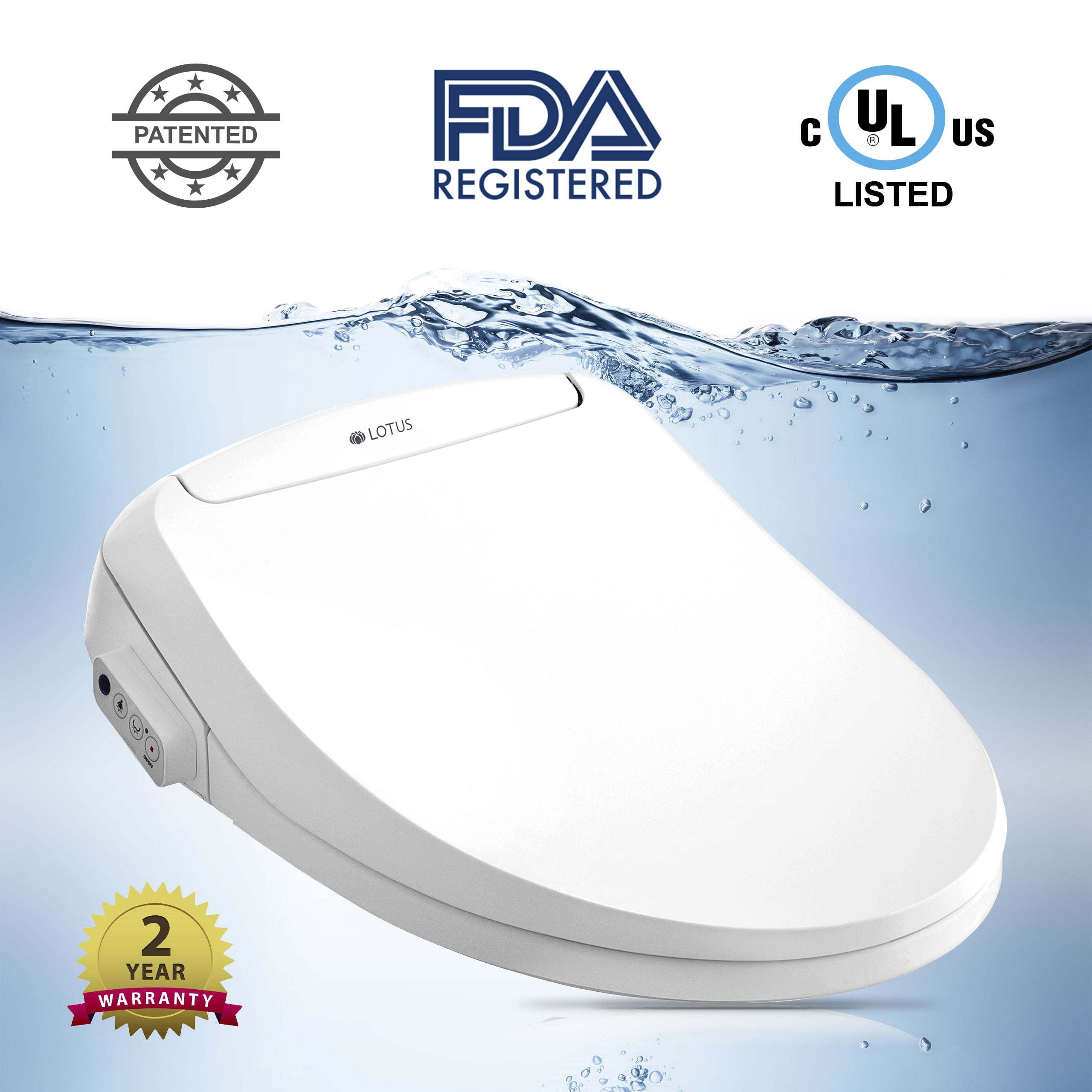 Lotus Smart Bidet Ats 500 Remote Fda Registered Heated Seat Temperature Controlled Wash Warm Air Dryer Walmart Com
