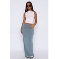 thumbnail image 3 of Low waist pleated straight long skirt (L, Brown), 3 of 9