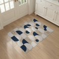 thumbnail image 3 of ODIKA 3'x5' Navy Beige Modern Geometric Abstract Washable Area Rug Contemporary Minimalist Scandinavian Style Bauhaus for Hallway, Laundry Room, Non-Slip, Flatweave, Easy Care, 3 of 7