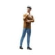 thumbnail image 2 of Mini figura a escala 1/64, regalo de cumpleaños, obra de , centro de mesa, escultura artificial, simulación de figura humana para salón de té de Hombre pensante, 2 of 9