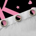 thumbnail image 4 of Erosebridal Cartoon Bow Tie Printed Black Out Curtains,Ribbon Bowknot Pink Monogrammed K Curtains Pack of 2 (42x63 Each) For Girls Kids, 4 of 7