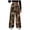 Brown, variant on Women's Y2K Camo Maple Leaf Print Sweatpants Baggy Hip Pop Elastic Waist Long Pants Streetwear (Grey, S)