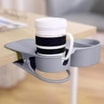thumbnail image 4 of Desk Cup Holder, Clip On Cup Holder for Desk, Double Grid Desktop Storage Rack, Fixed Cup Holders with Side Tray for Pens, Home Office Desk Organizer, 4 of 6