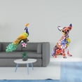 thumbnail image 2 of Estatua del pavo real,Estatua de pavo real,adorno de escritorio creativo y divertido,Figura decorativa,Estatua de perro coleccionable,decoración de grafiti artesanal,Escultura de perro para, 2 of 8