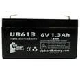thumbnail image 2 of TOYO 3FM1.3 Battery Replacement - UB613 Universal Sealed Lead Acid Battery (6V 1.3Ah, 1300mAh, F1 Terminal, AGM, SLA) - Includes TWO F1 to F2 Terminal Adapters, 2 of 4