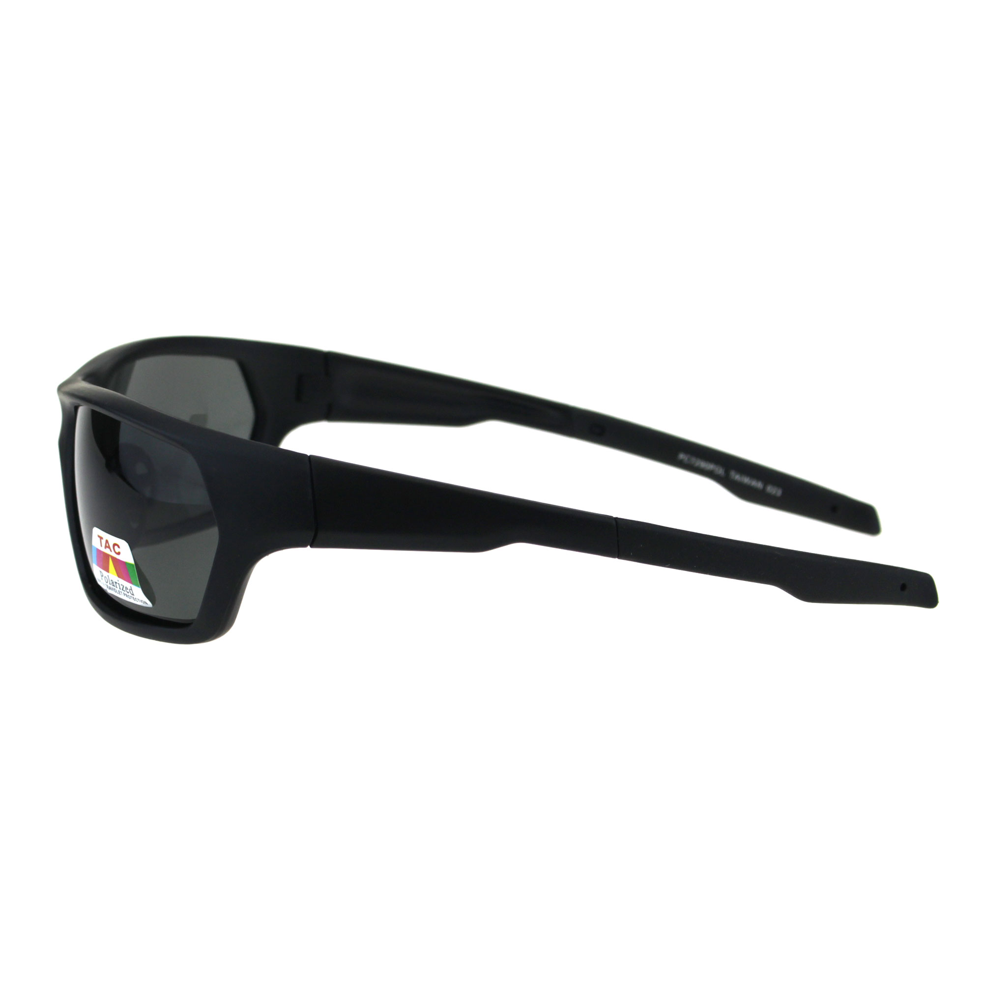 Polarized No Glare Warp Plastic Sport Light Weight Mens Sunglasses Matte Black - image 3 of 3