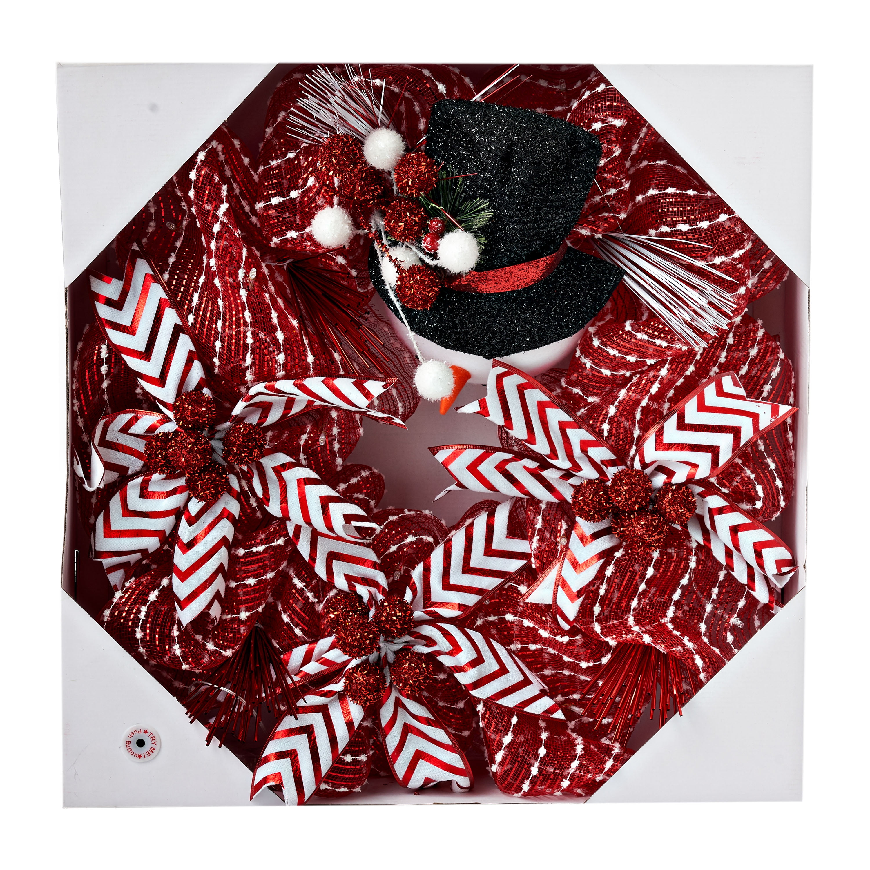 Santa and Snowman Welcome Wreath Free wreath storage bag!