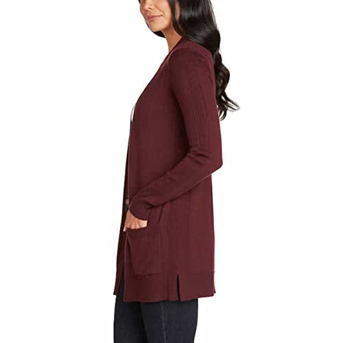 Matty M Chenille Cardigan 1383201 Merlot XS - Walmart.com