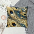 thumbnail image 2 of GOSMITH  Throw Pillow Covers Peacock Feather Decorative Pillow Covers Pillow Cases Cushion Cover Home Office Decor Square, 2 of 5