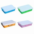 thumbnail image 5 of Stackable Plastic Sand Tray Set With Lids Stickers Portable Sensory Bin For Kids Art Crafts Storage Blue Green Pink, 5 of 11