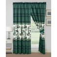 thumbnail image 3 of Chezmoi Collection Basin 4-Piece Northwest Cabin Lodge Window Curtain Set with Sheer Backing - Blue Green Tan Grizzly Bear Wildlife Roaming Printed Microfiber, 120 inch x 84 inch, 3 of 9