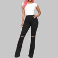 thumbnail image 2 of Viikei Pants for Women Plus Size Womens Pants Womens Jeans Clearance High Waist Slim Burr Denim Microarra Trumpet Pants, 2 of 8