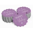thumbnail image 2 of Inkdotpot 50 Pack Real Silver Foil Paper Tags Happy Holiday Favor Hang Tags, 2 of 7