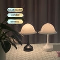 thumbnail image 4 of Mushroom Table Lamp, Vintage Lamp LED Desk Lamps Cordless Reading Light Rechargeable Night Light, 3-Way Stepless Dimmable Touch Lights, Summer Decorations for Home, 4 of 6