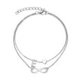 thumbnail image 6 of HOOUN Fashion Ankle Chain Simple INS Style Alloy Letter Heart Bracelet Foot Jewelry&-U, 6 of 9