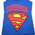 thumbnail image 3 of Superman Junior Women's Logo All Over Racerback Tank Top (Small), 3 of 4