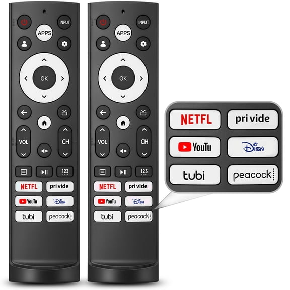 【Pack of 2】for Hisense TV Remote Replacement,Compatible with Hisense Google UHD ULED QLED 4K Smart TVS