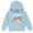 Light blue, bluey & friends, variant on Bluey Bingo Coco Fleece Drop Shoulder Pullover Hoodie Toddler to Big Kid