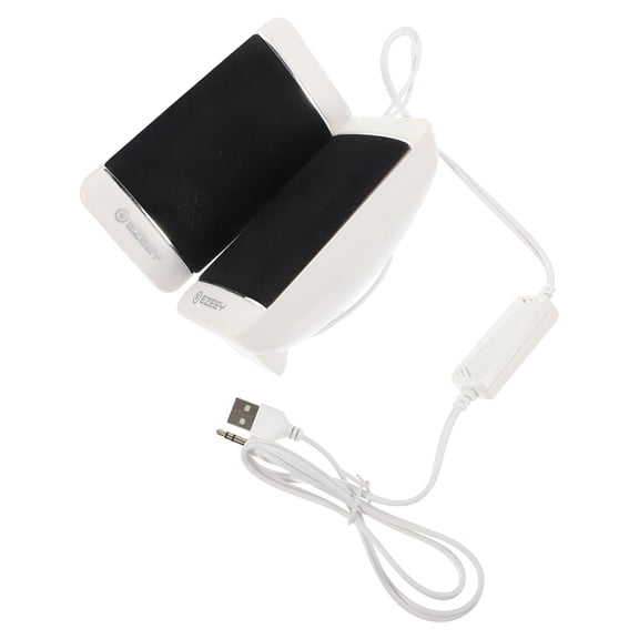GJX Portable USB Laptop Speakers, 2.5W Stereo Multimedia Sound Bar for PC Desktop Computer, Plug and Play Audio for Gaming Video Calls Music (White)