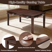 Avocahom Solid Wood Board Game Table for 4–6 with Removable Top, 54 x 31 Gaming Surface, Game Mat, 6 Cup Holders & Hobby Tray – Convertible Gaming and Dining Table for D&D , Card Game and Puzzle