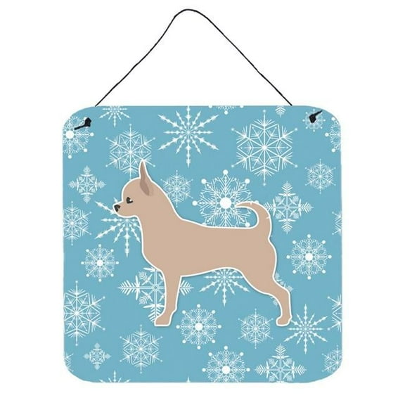 Winter Snowflake Chihuahua Wall or Door Hanging Prints