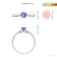 thumbnail image 4 of Angara Natural 0.5 Ct. Tanzanite Solitaire Ring in Sterling Silver for Women (Ring Size: 11.5), 4 of 9