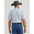 thumbnail image 2 of Wrangler Men's George Strait By Plaid Print Short Sleeve Button-Down Stretch White, 2 of 4