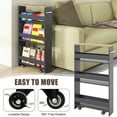 thumbnail image 6 of Costway Rolling Kitchen Slim Storage Cart Mobile Shelving Organizer with Handle, 6 of 9