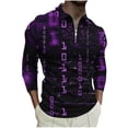 thumbnail image 1 of Hombres Sudaderas de Suéter Solapa Rayas Cremallera de Manga Corta Superior, Deportes Casual para el Uso Al Aire Libre, 1 of 5