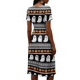 thumbnail image 5 of Halloween Dresses for Women Pumpkin Ghost Short Sleeve Spooky Dresses V Neck Funny Cute Dress, 2XL, 5 of 5