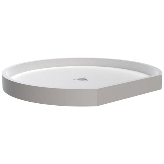 Rev-A-Shelf 6271-22-11-52 Classic 1 Shelf 22" D Shaped Lazy Susan - White