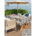 thumbnail image 4 of Outdoor Tablecloth with Umbrella Hole and Zipper, Grey Fish Scale Rectangle Table Cloth 60x84 Inch Waterproof Tablecloth, Modern Geometric Gold Abstract Moroccan Picnic Table Cover for Patio Camping, 4 of 7