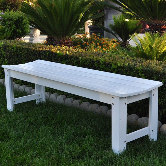 Shine Company Belfort Backless Wood Garden Bench
