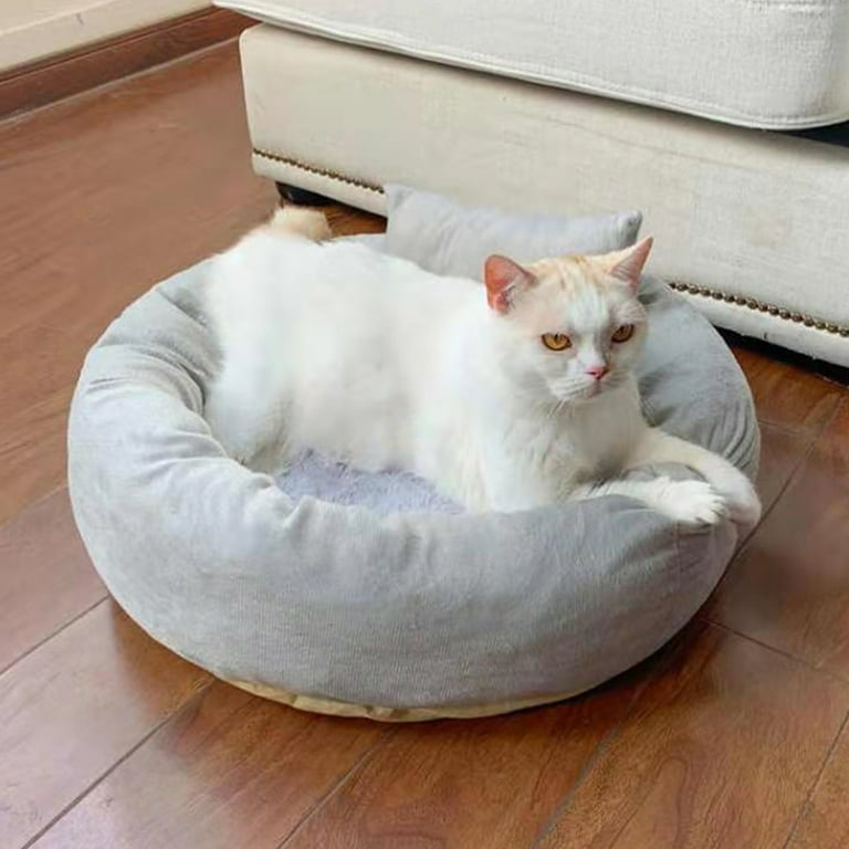 cat bed 1pc Egg Tart Cat Nest Plush Detachable Warm Winter Sleeping Bed for Pets Kitten with Pillow Size S Walmart