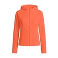 thumbnail image 6 of SYMOID Womens UPF 50+ Hoodie Sun Protection Jacket Lightweight 4-Way Stretch Breathable Long Sleeve Full Zip Active Jacket for Hiking Running Travel Orange,Size XL, 6 of 7