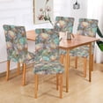 thumbnail image 2 of Yayeee 2 Pack Dining Chair Covers Stretch Parson Chairs Slipcovers Seat Protector, Colorful Water Lilies Pattern, 2 of 6