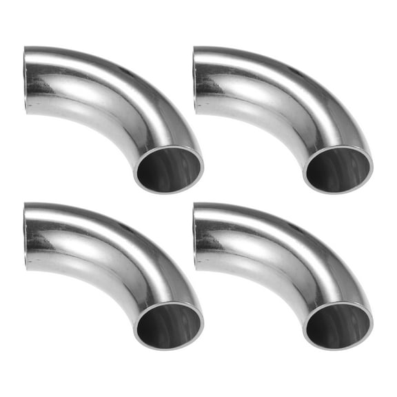 4 Pcs OD 1 Inch 90 Degree Mandrel Bend Elbow SS304 Stainless Steel Bend Tube Exhaust Elbow Pipe