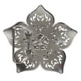 thumbnail image 2 of Double Layer Perforated Rhinestone Floral Nickel Free Belt Buckle, 2 of 2