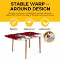 thumbnail image 4 of Red Snowman Christmas Table Cloths for 3 Foot Rectangle Tables, Gifts Xmas Tree Winter Snowflake Patio Waterproof Elastic Fitted Tablecloths, Washable Rectangular Table Cover for Camping, 4 of 8